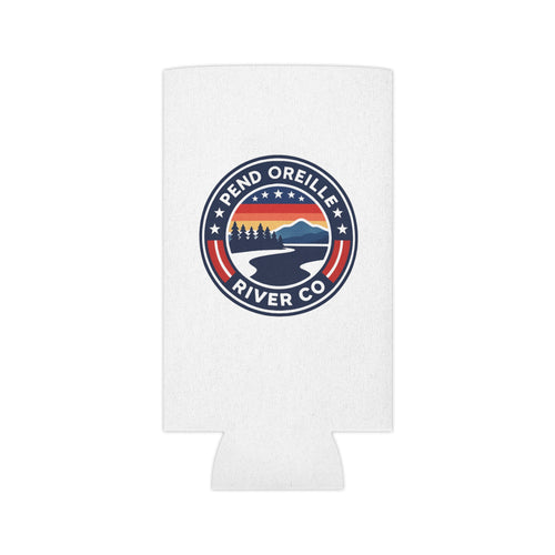 Can Cooler — Pend Oreille River Co. Mountain & River Logo Stubby Cooler