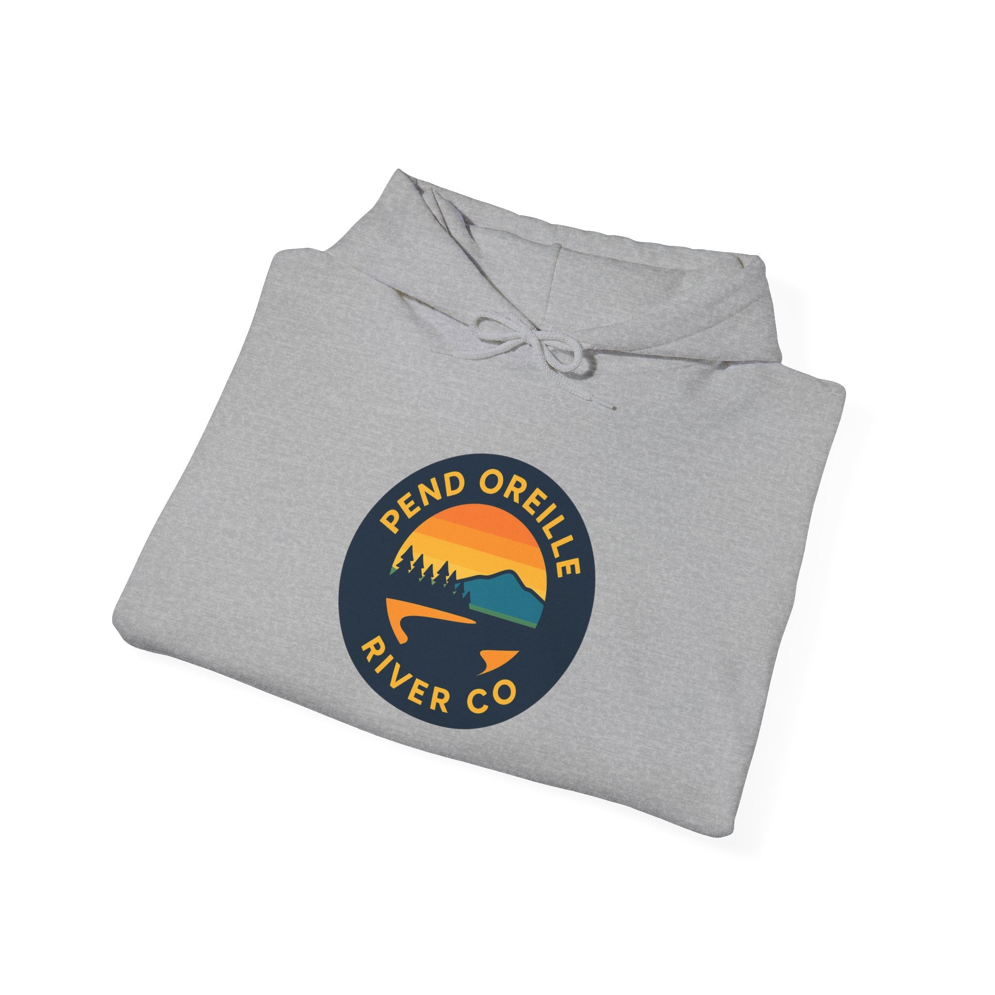 Pend Oreille River Co. Hoodie – Retro Mountain River Outdoor Pullover