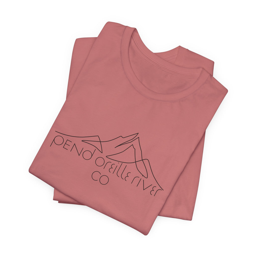 Pend Oreille River Co. Minimal Mountain Tee — Outdoor Adventure T-Shirt