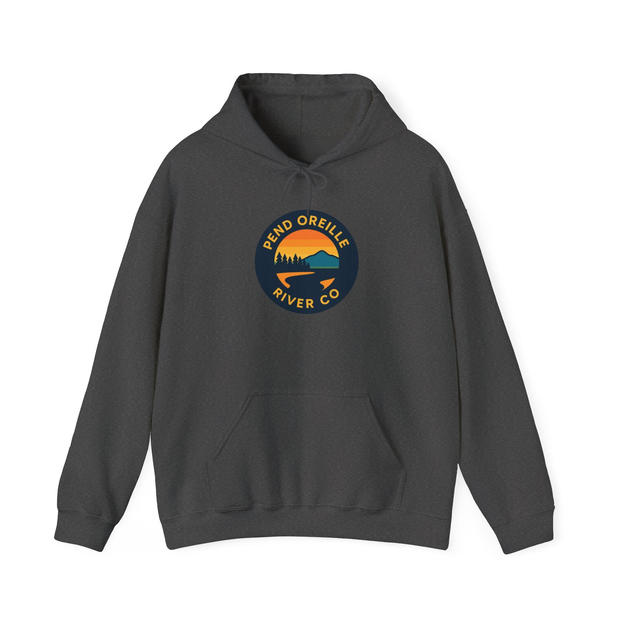 Pend Oreille River Co. Hoodie – Retro Mountain River Outdoor Pullover